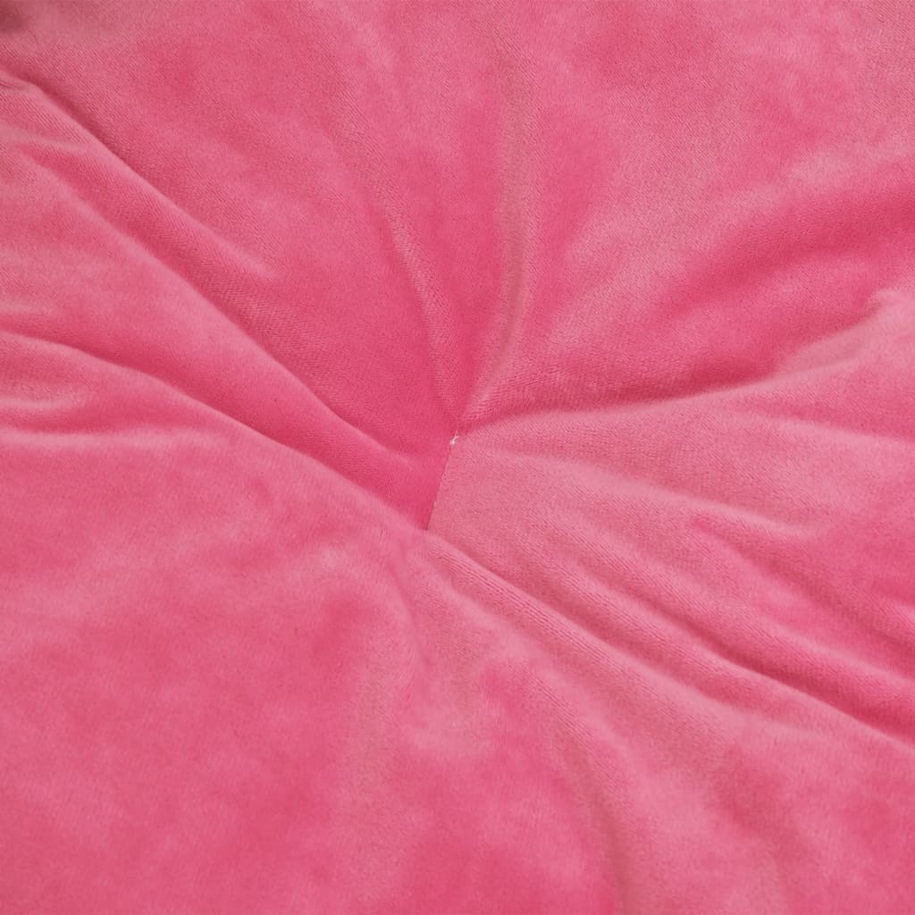 Hundebett Schwarz-Pink 90x79x20 cm Plüsch und Kunstleder