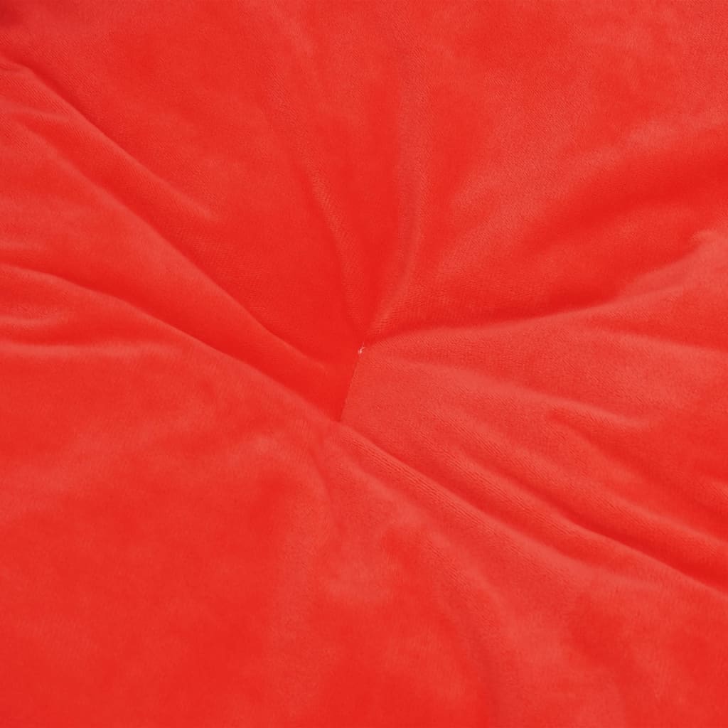Hundebett Schwarz-Rot 79x70x19 cm Plüsch und Kunstleder