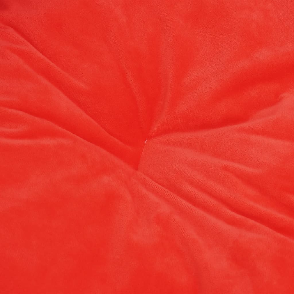 Hundebett Schwarz-Rot 90x79x20 cm Plüsch und Kunstleder