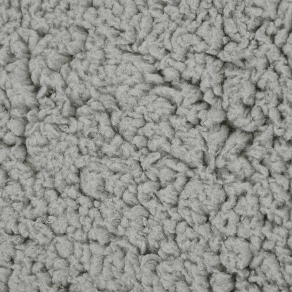 Hundematratze Ergonomisch 90x64cm Leinenoptik Fleece Grau