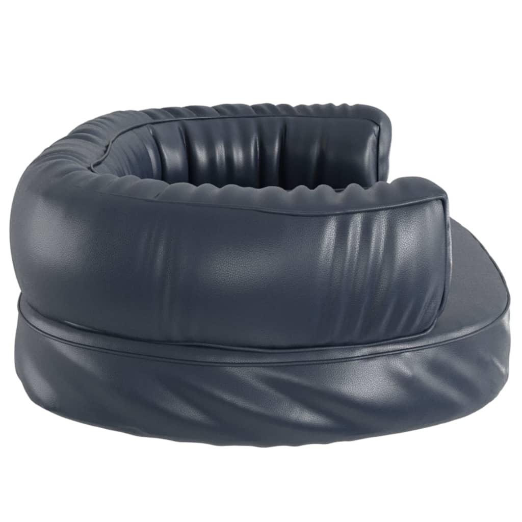 Hundebett Ergonomisch Schaumstoff Dunkelblau 60x42cm Kunstleder