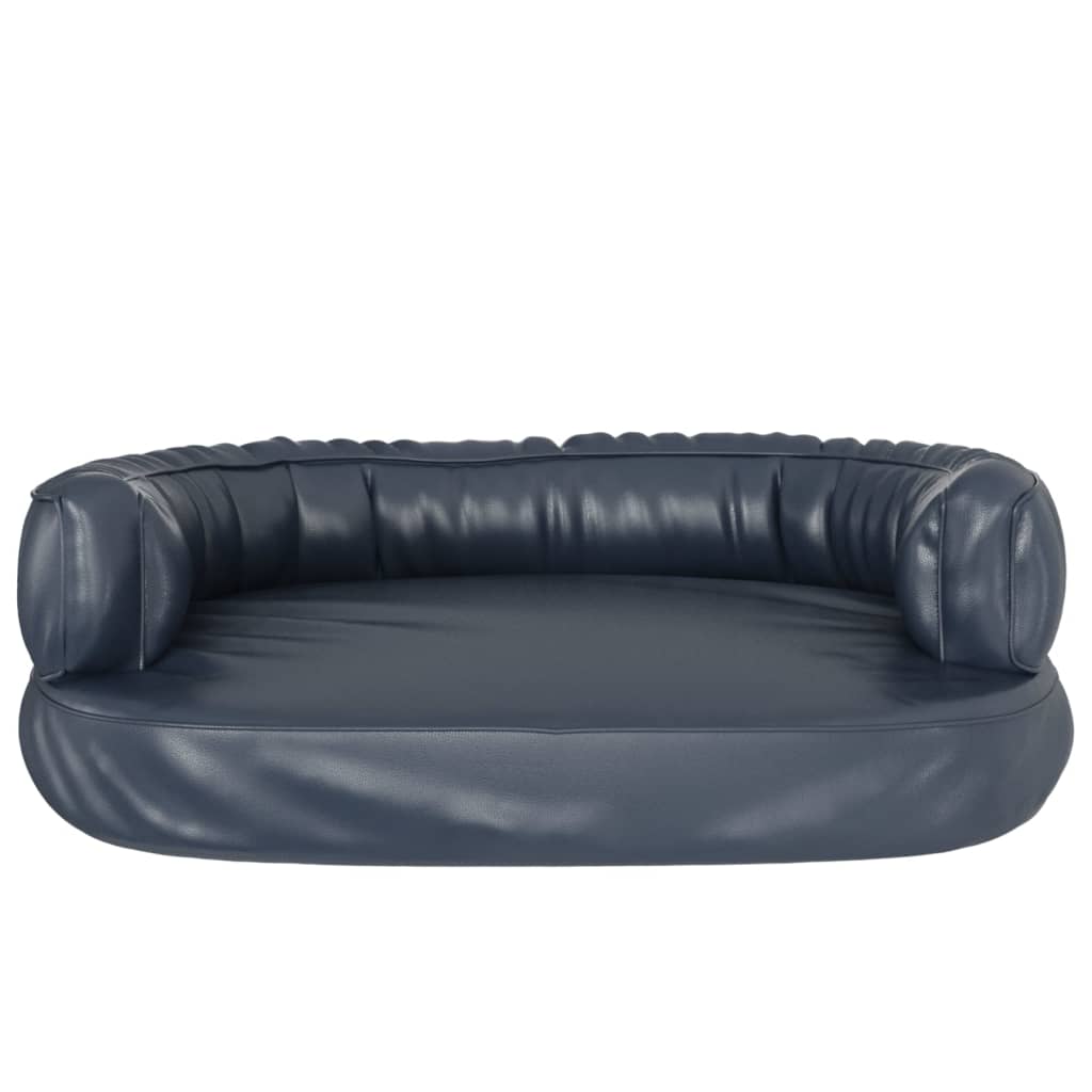 Hundebett Ergonomisch Schaumstoff Dunkelblau 75x53cm Kunstleder