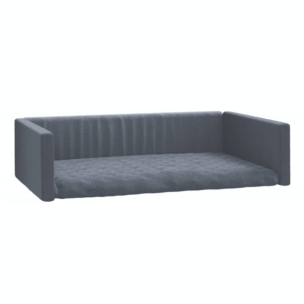 Kofferraum-Hundebett Grau 90x60 cm Leinenoptik