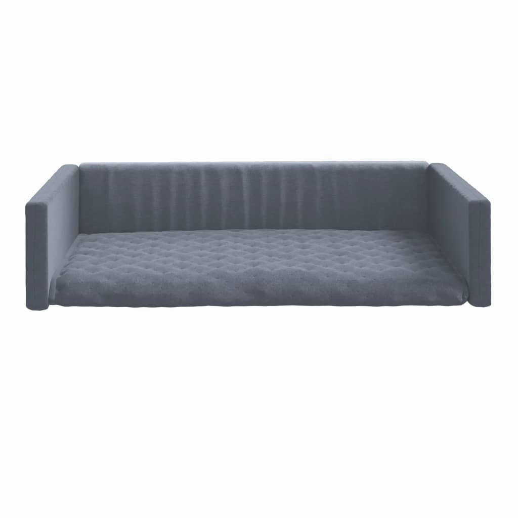 Kofferraum-Hundebett Grau 90x60 cm Leinenoptik