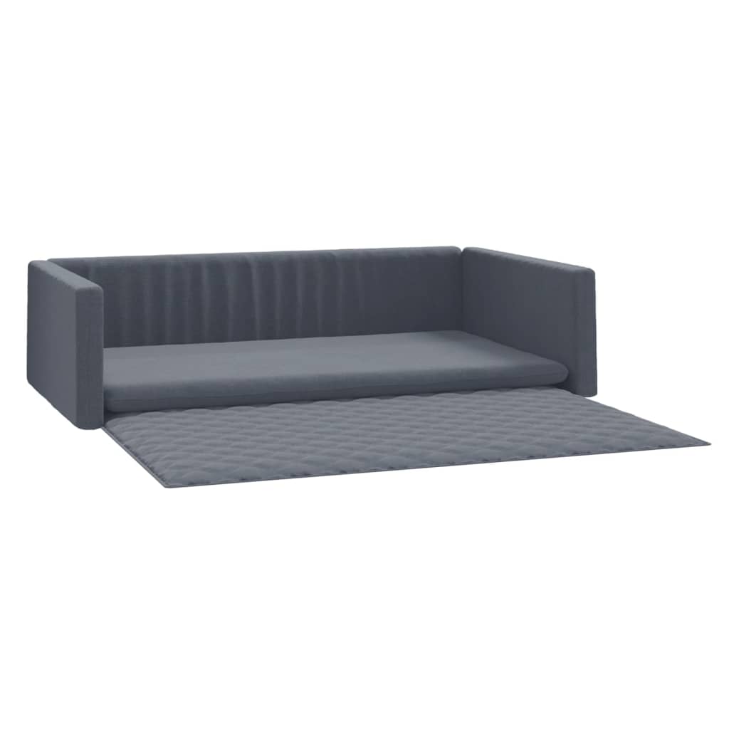Kofferraum-Hundebett Grau 110x70 cm Leinenoptik