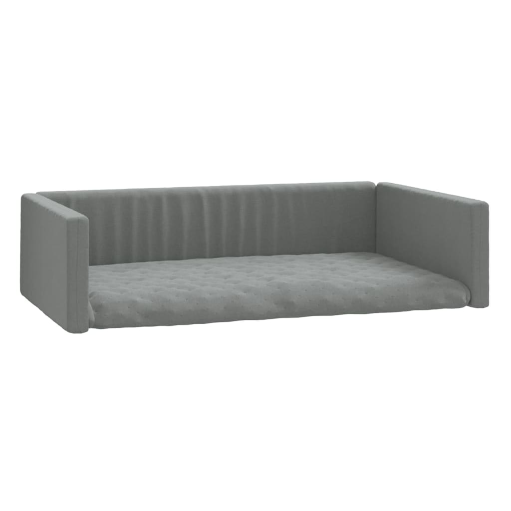 Kofferraum-Hundebett Hellgrau 70x45 cm Leinenoptik