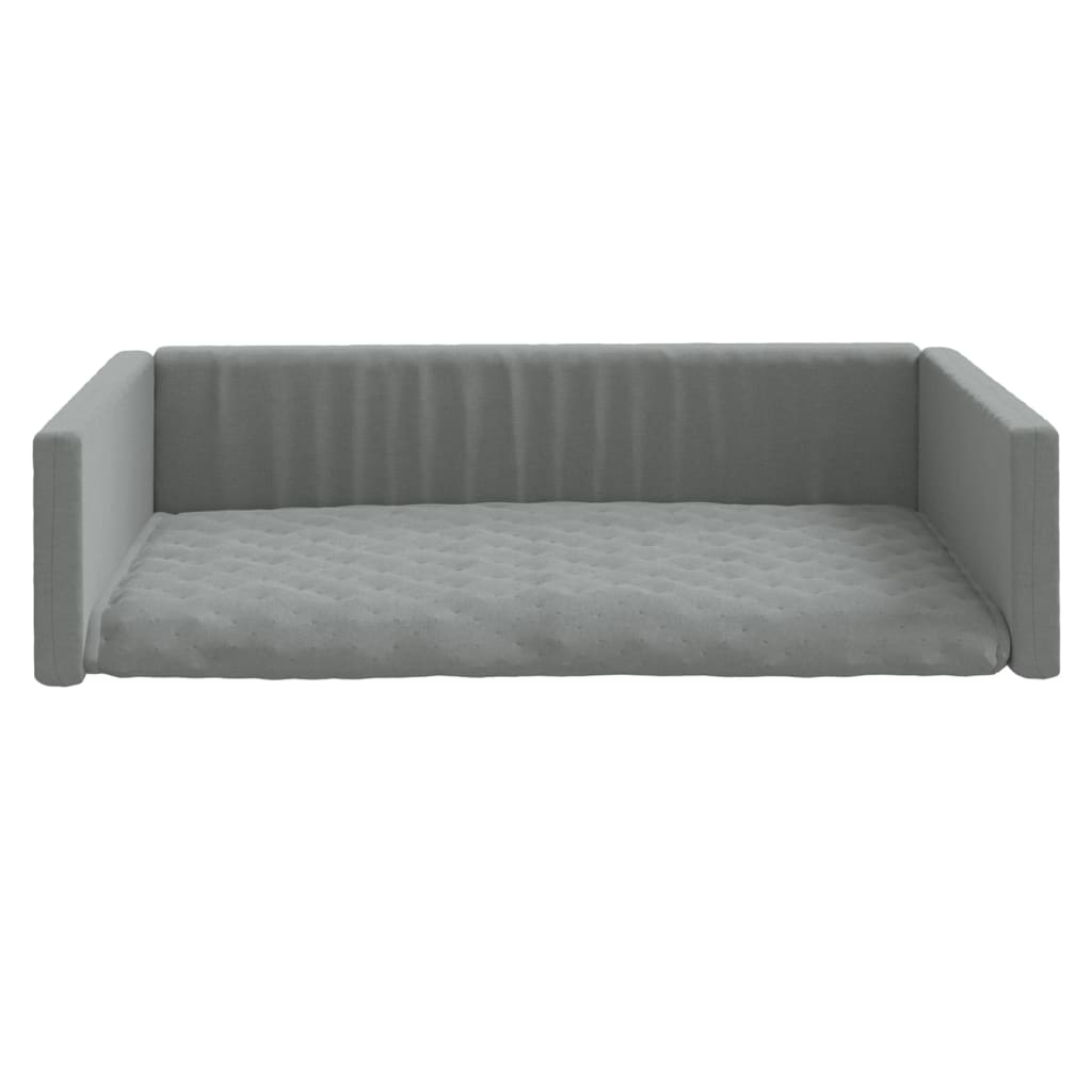 Kofferraum-Hundebett Hellgrau 90x60 cm Leinenoptik