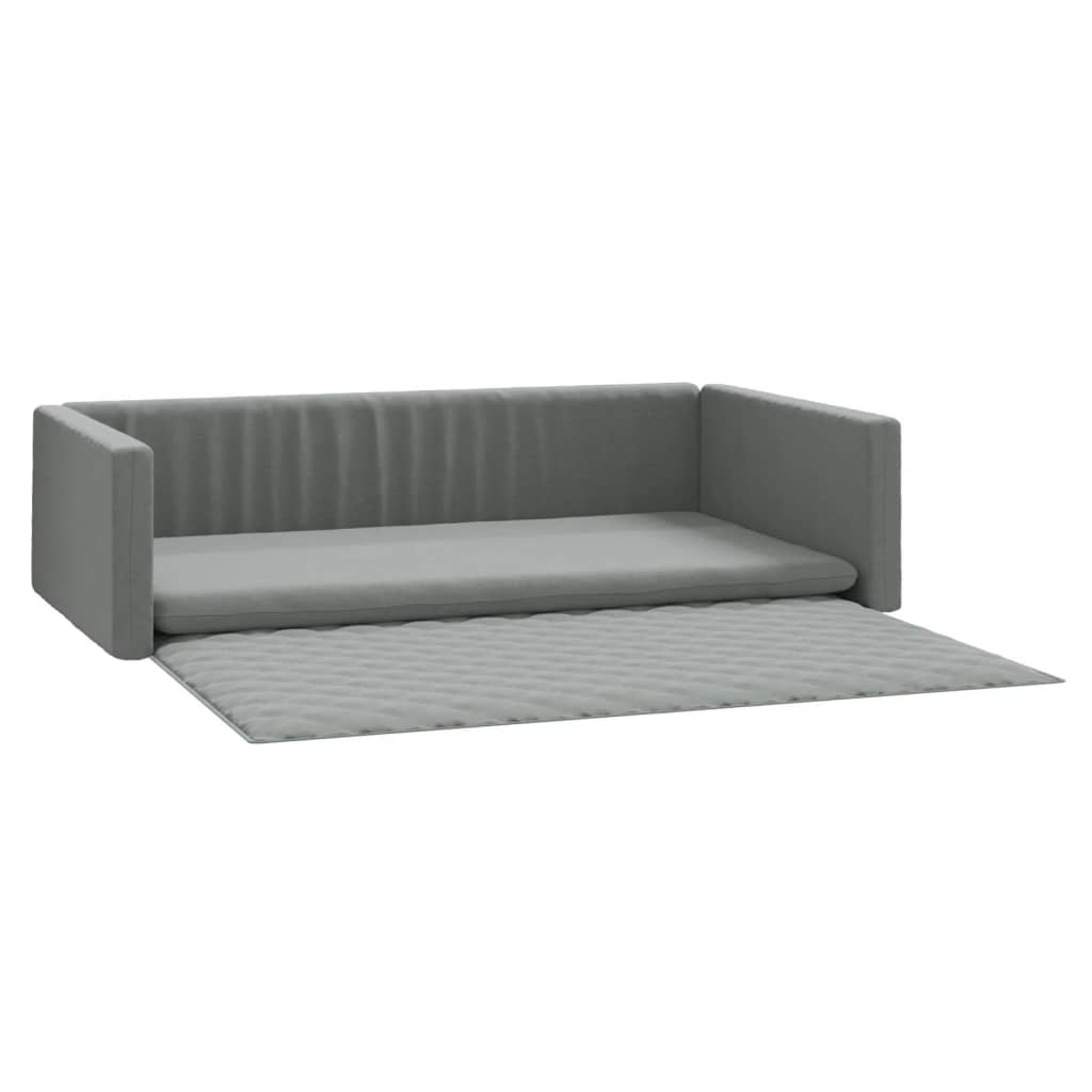 Kofferraum-Hundebett Hellgrau 90x60 cm Leinenoptik