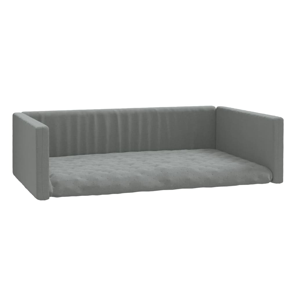 Kofferraum-Hundebett Hellgrau 110x70 cm Leinenoptik