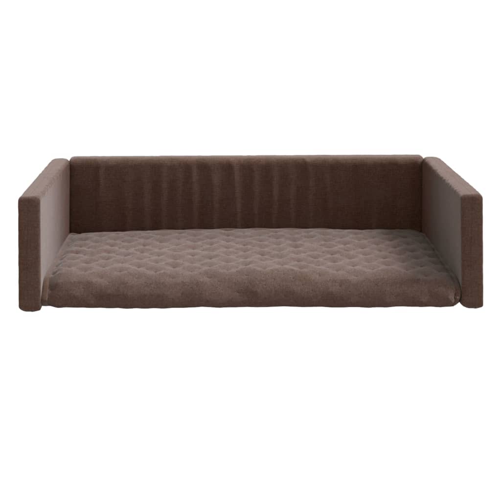 Kofferraum-Hundebett Braun 70x45 cm Leinenoptik