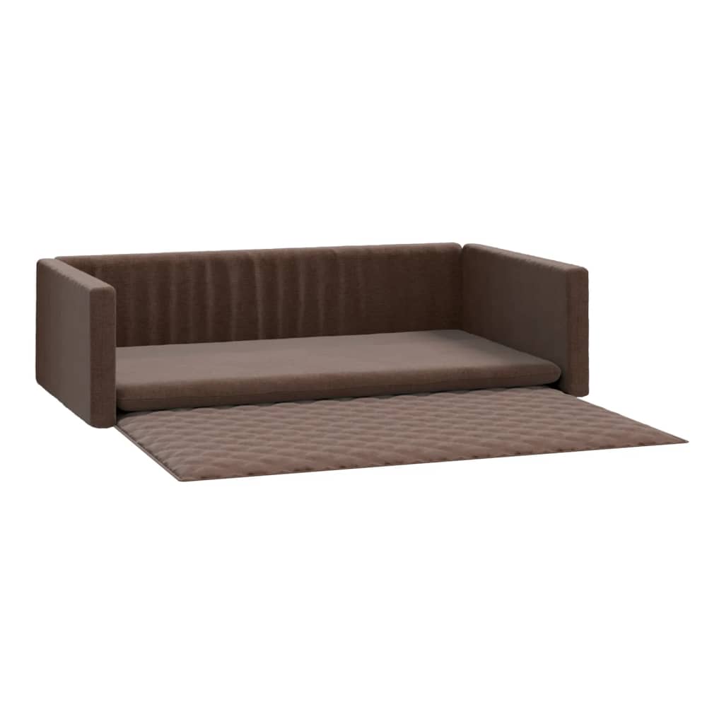 Kofferraum-Hundebett Braun 70x45 cm Leinenoptik