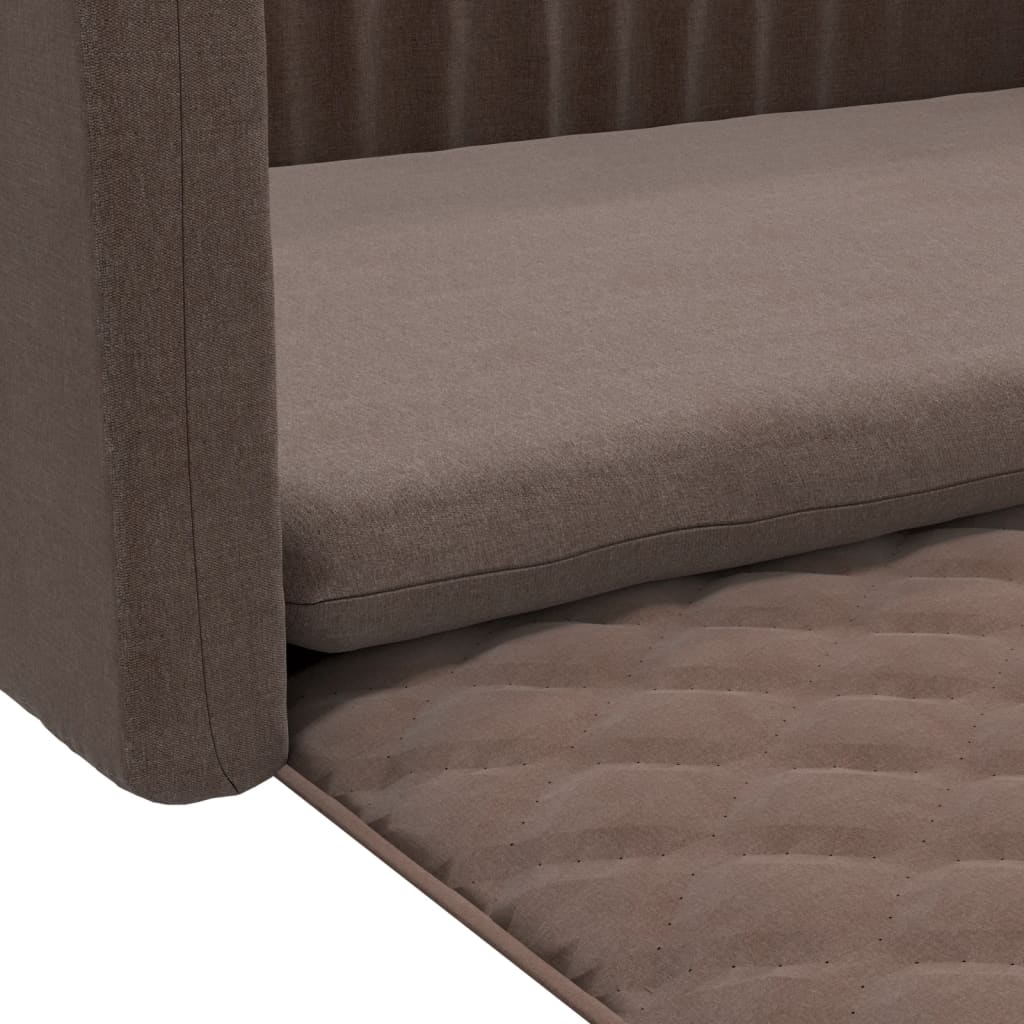 Kofferraum-Hundebett Braun 70x45 cm Leinenoptik