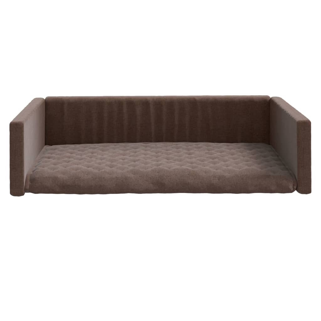 Kofferraum-Hundebett Braun 90x60 cm Leinenoptik