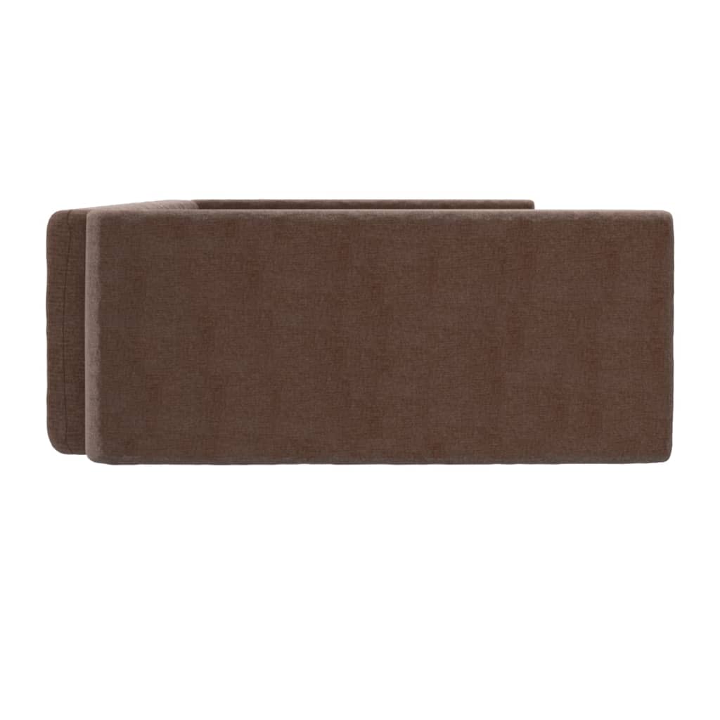 Kofferraum-Hundebett Braun 90x60 cm Leinenoptik
