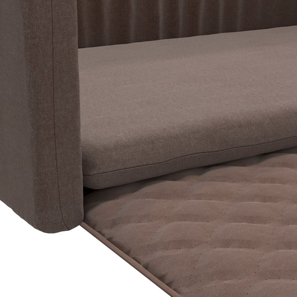 Kofferraum-Hundebett Braun 90x60 cm Leinenoptik