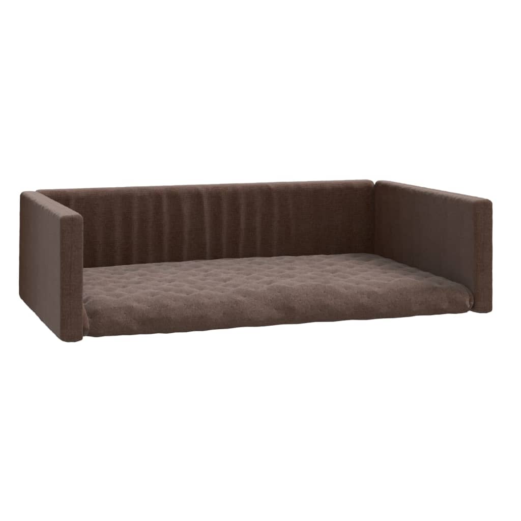 Kofferraum-Hundebett Braun 110x70 cm Leinenoptik