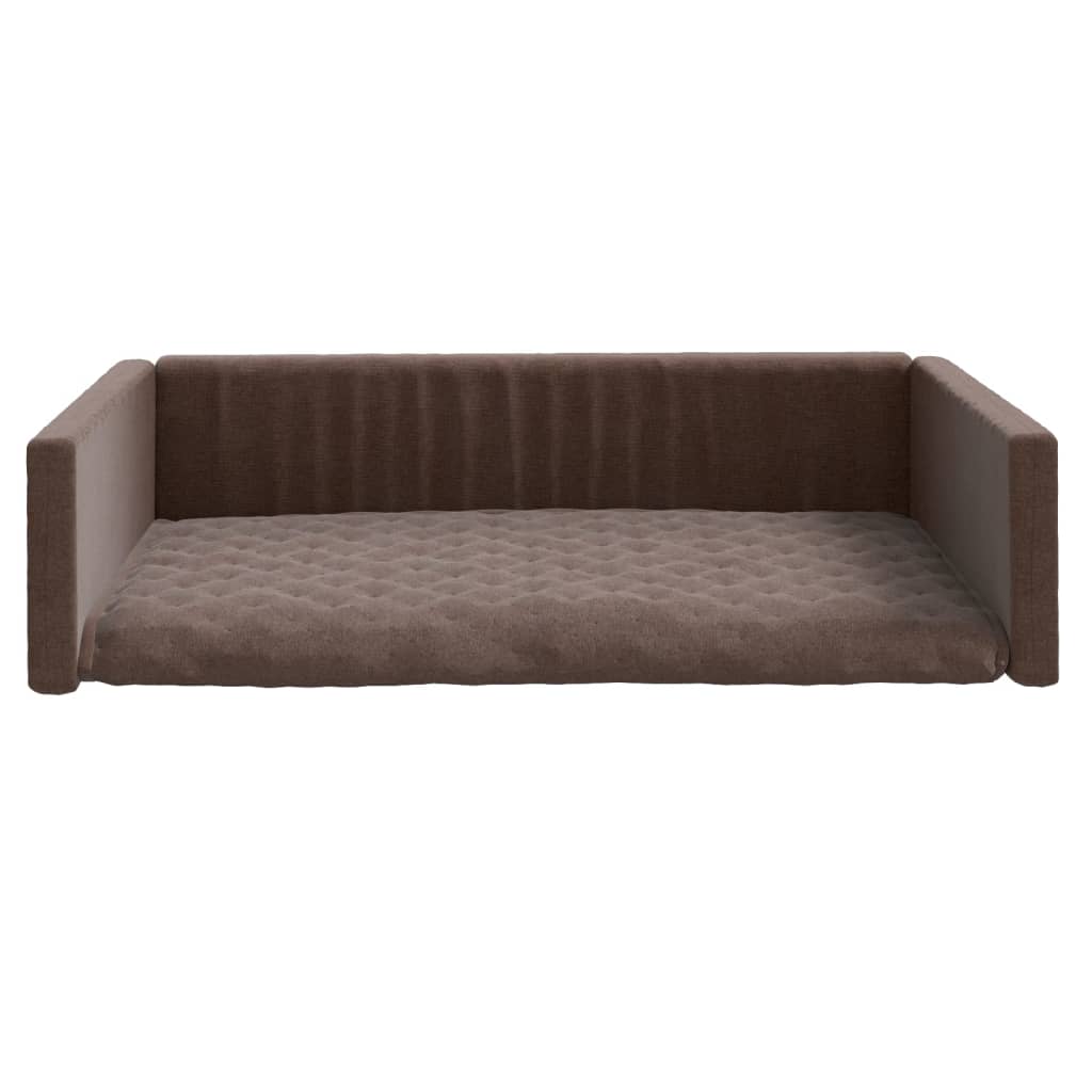 Kofferraum-Hundebett Braun 110x70 cm Leinenoptik