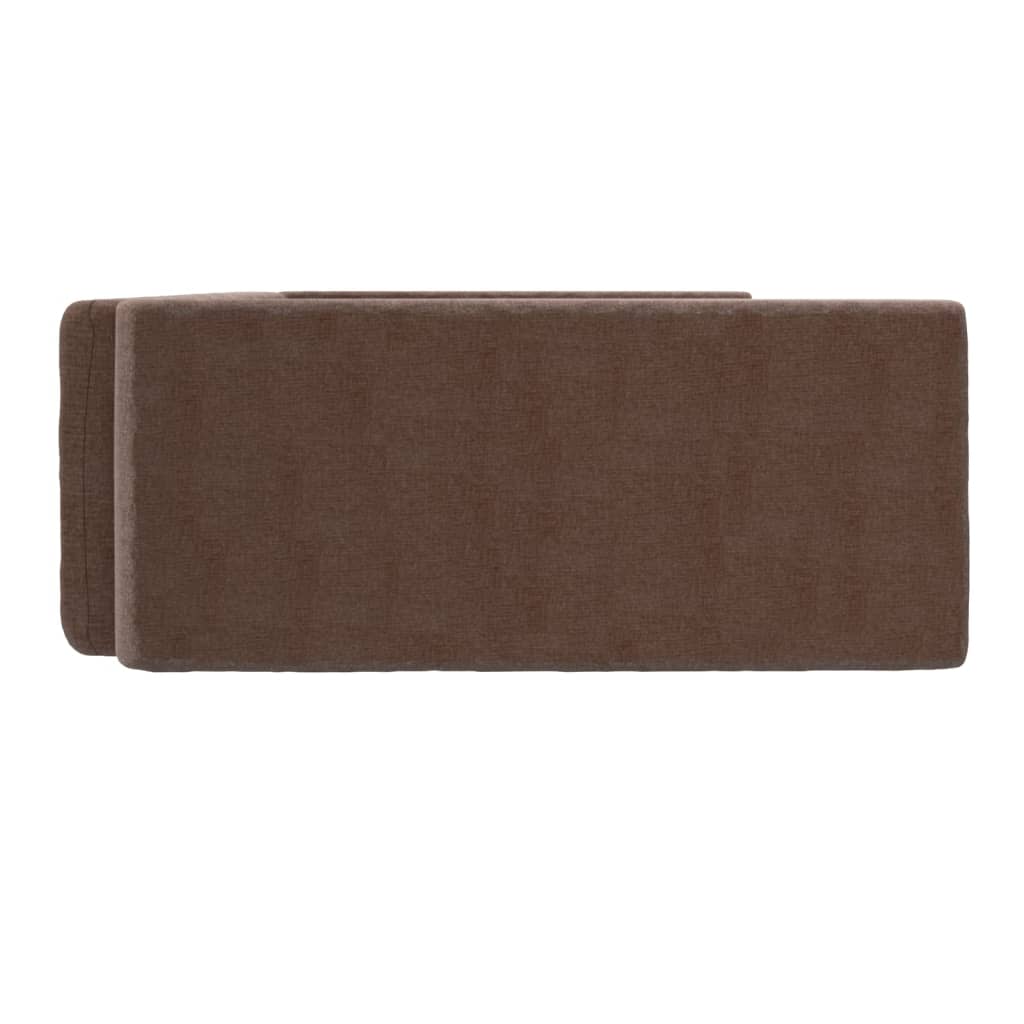 Kofferraum-Hundebett Braun 110x70 cm Leinenoptik