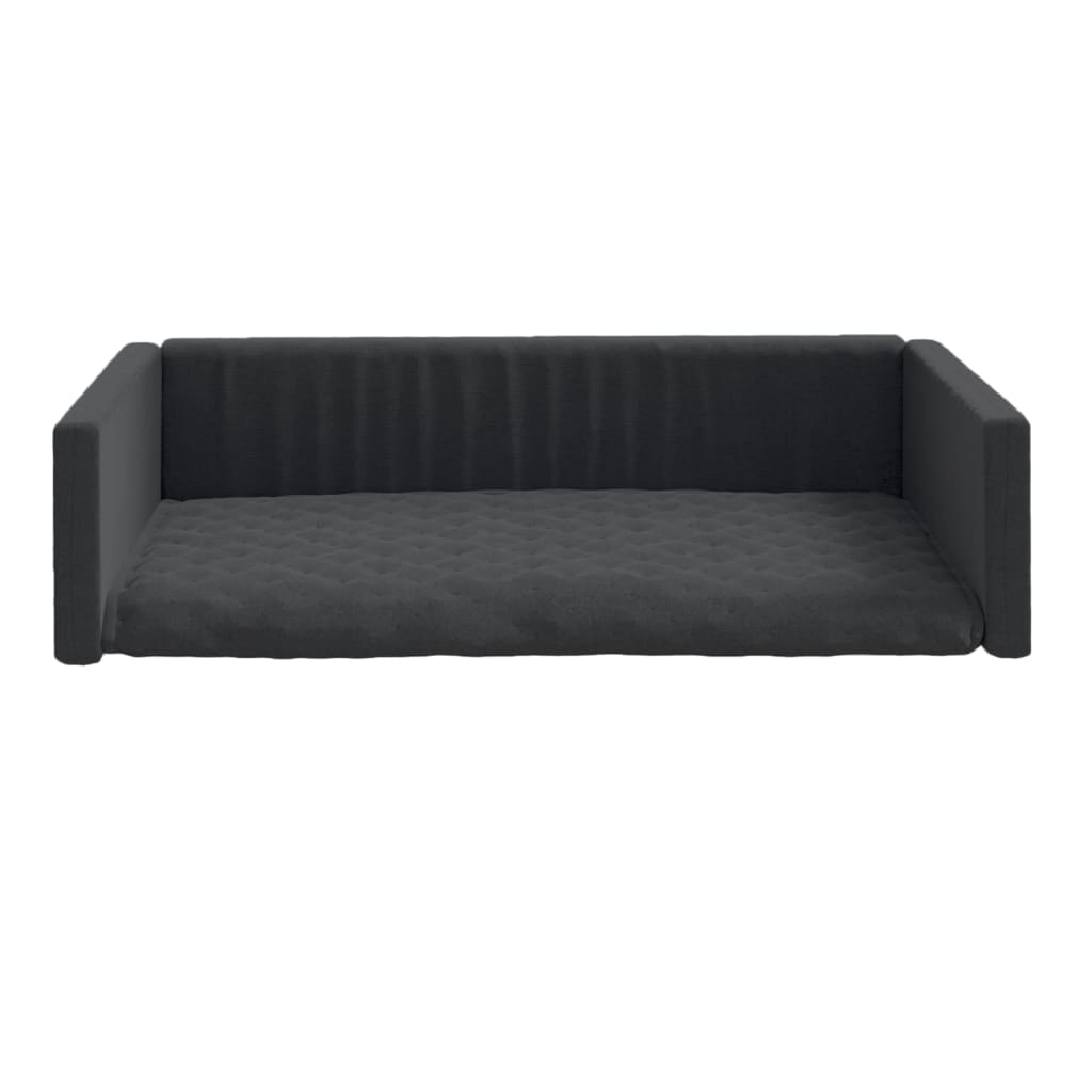 Kofferraum-Hundebett Schwarz 70x45 cm Leinenoptik