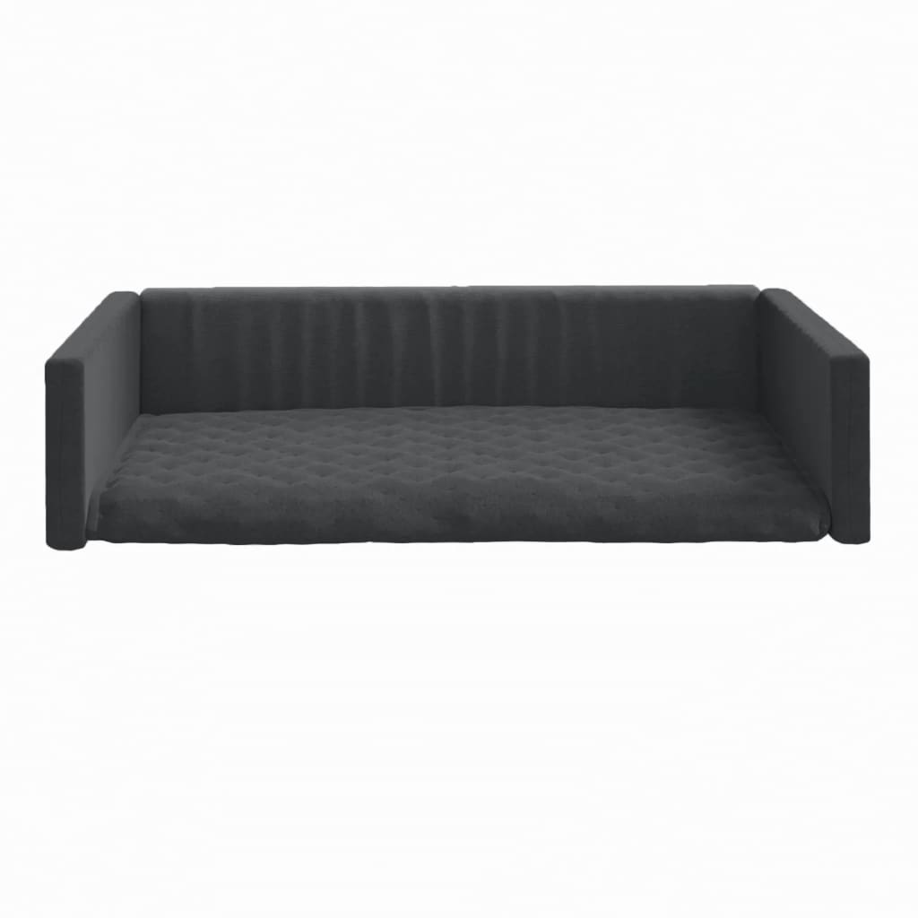 Kofferraum-Hundebett Schwarz 90x60 cm Leinenoptik