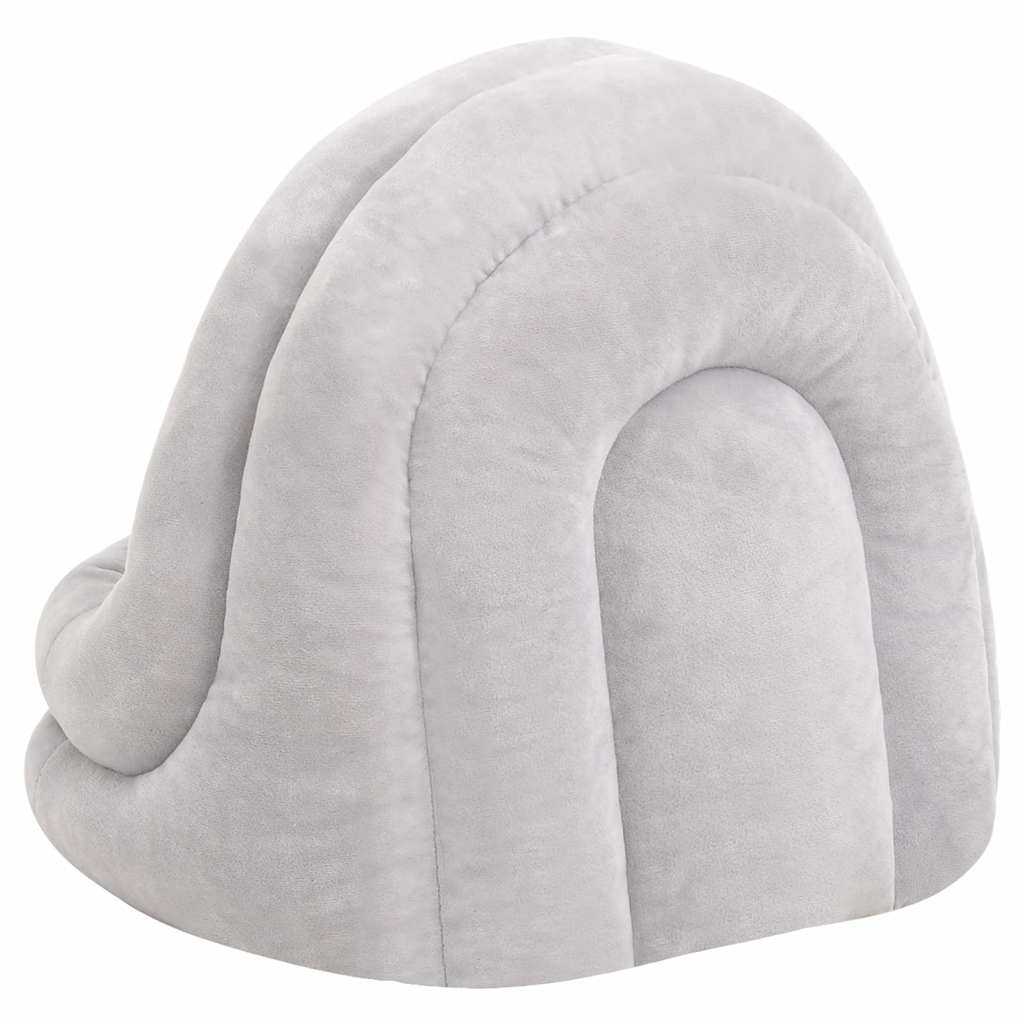 Katzenbett 50x50x45 cm Grau und Creme