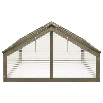 Gewächshaus Grau 114x80x50 cm Tannenholz