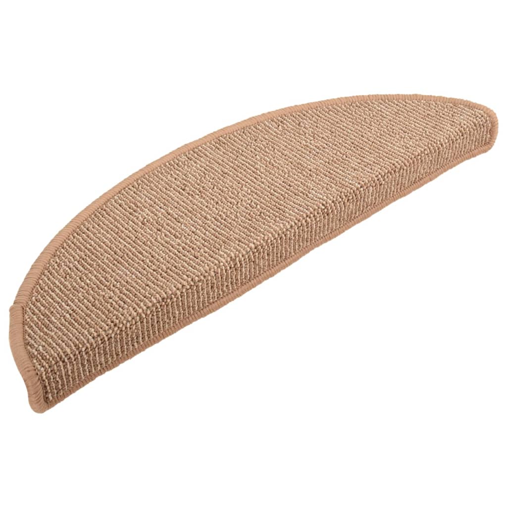 Stufenmatten 15 Stk. 56x17x3 cm Hellbraun Halbrund