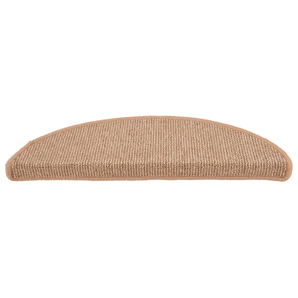 Stufenmatten 15 Stk. 56x17x3 cm Hellbraun Halbrund