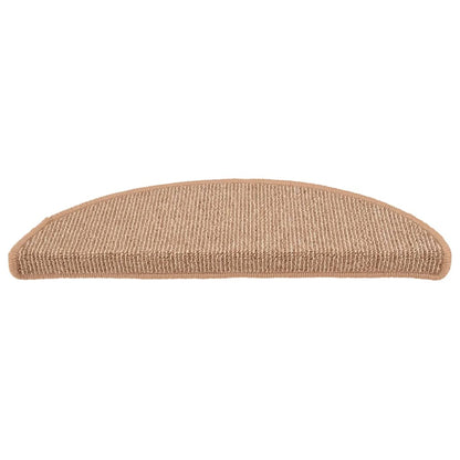Stufenmatten 15 Stk. 56x17x3 cm Hellbraun Halbrund