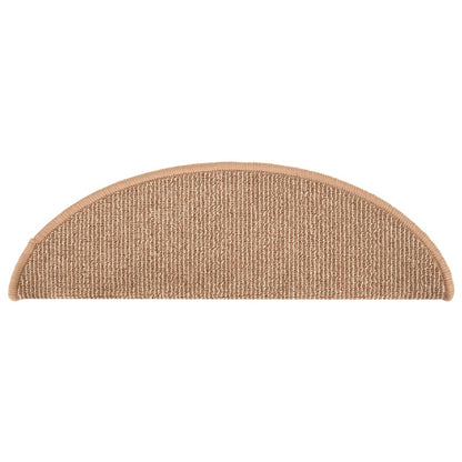 Stufenmatten 15 Stk. 56x17x3 cm Hellbraun Halbrund