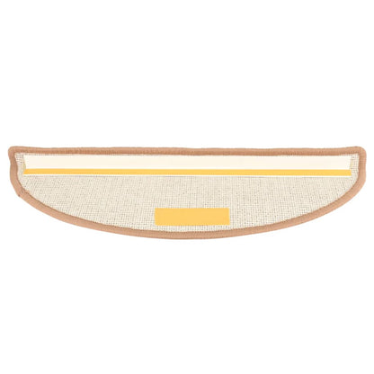 Stufenmatten 15 Stk. 56x17x3 cm Hellbraun Halbrund