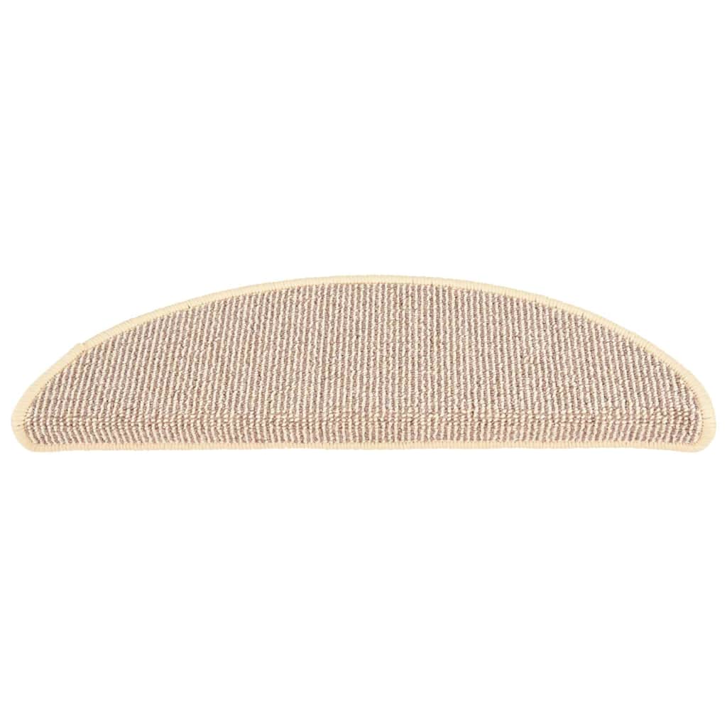 Stufenmatten 15 Stk. 56x17x3 cm Weiß und Braun Halbrund