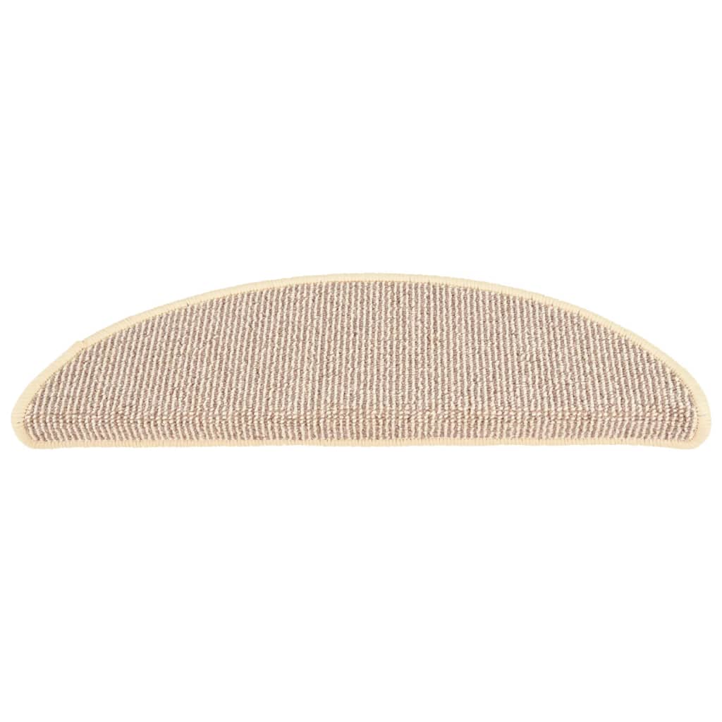 Stufenmatten 15 Stk. 56x17x3 cm Weiß und Braun Halbrund