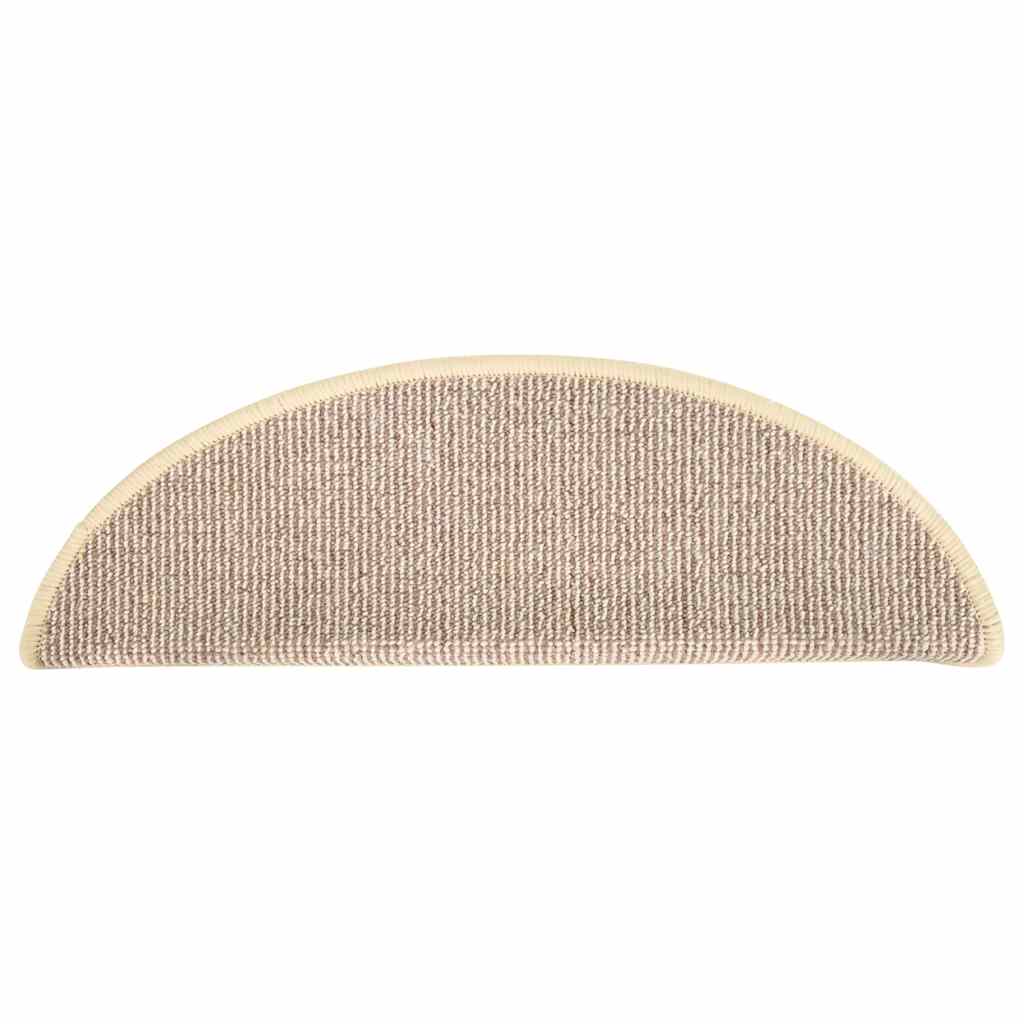 Stufenmatten 15 Stk. 56x17x3 cm Weiß und Braun Halbrund
