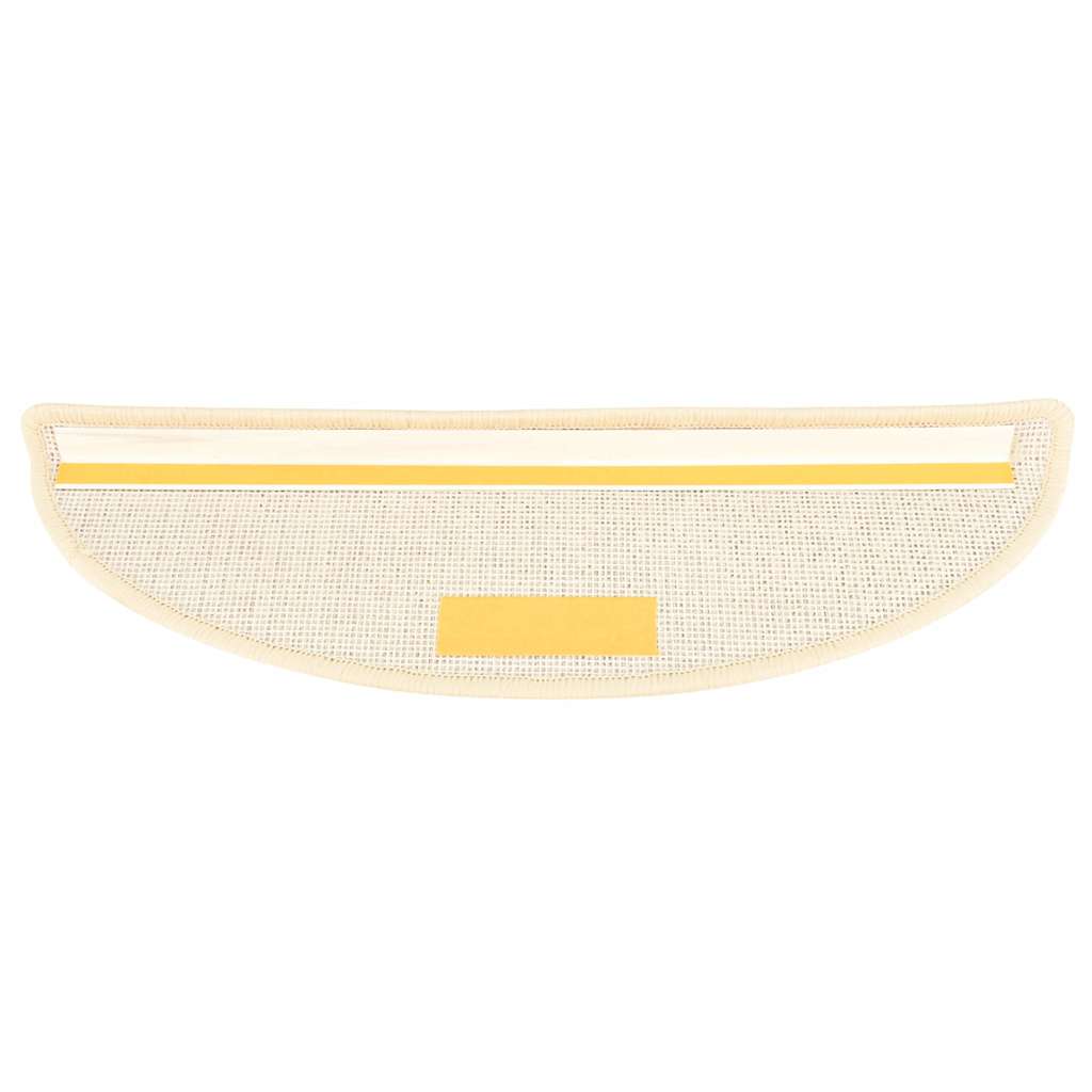Stufenmatten 15 Stk. 56x17x3 cm Weiß und Braun Halbrund