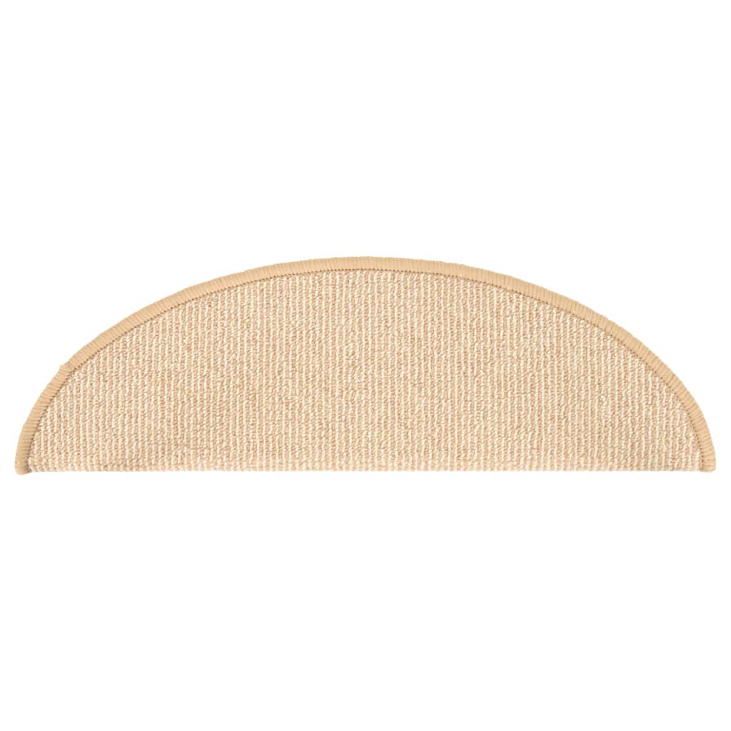 Stufenmatten 15 Stk. 56x17x3 cm Creme Halbrund