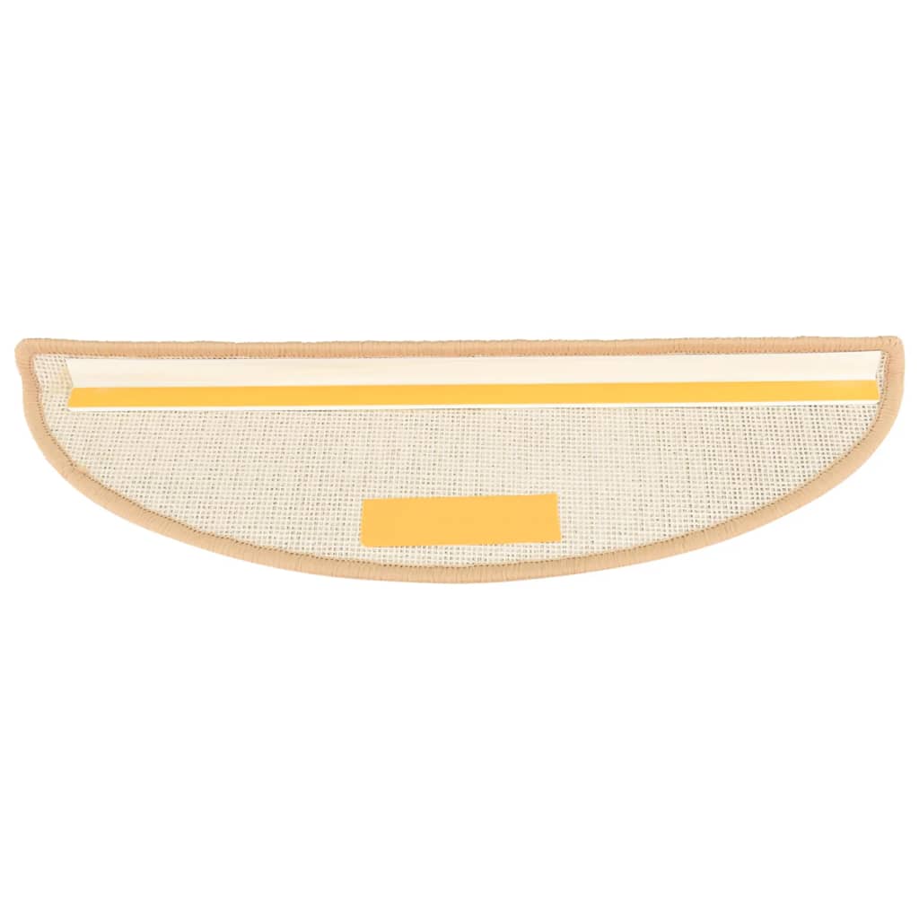 Stufenmatten 15 Stk. 56x17x3 cm Creme Halbrund