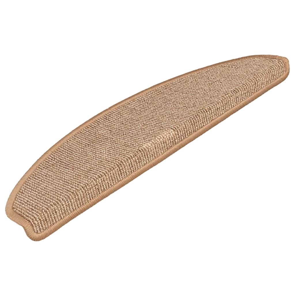 Stufenmatten 15 Stk. 65x21x4 cm Hellbraun Halbrund Groß