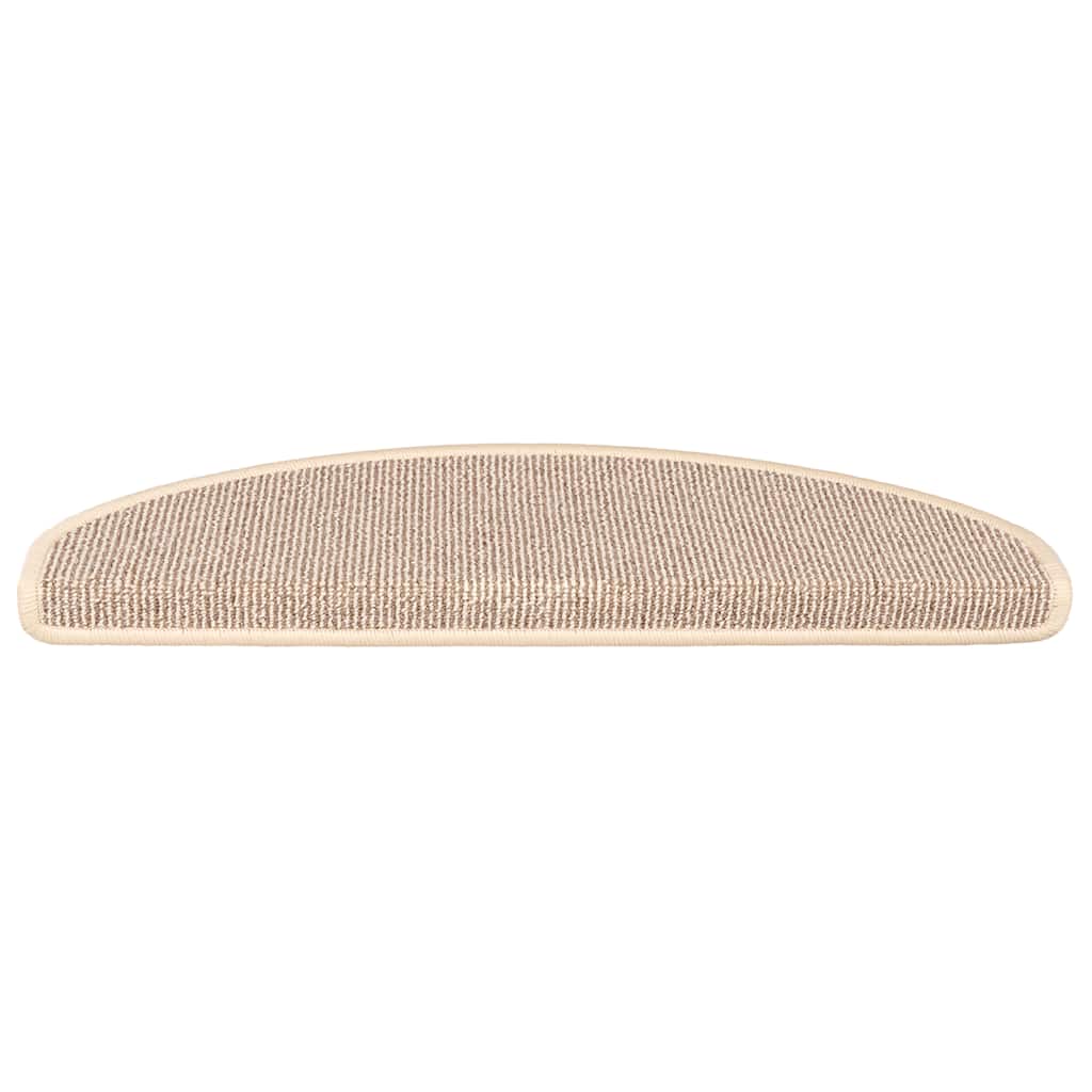 Stufenmatten 15 Stk. 65x21x4 cm Weiß und Braun Halbrund Groß
