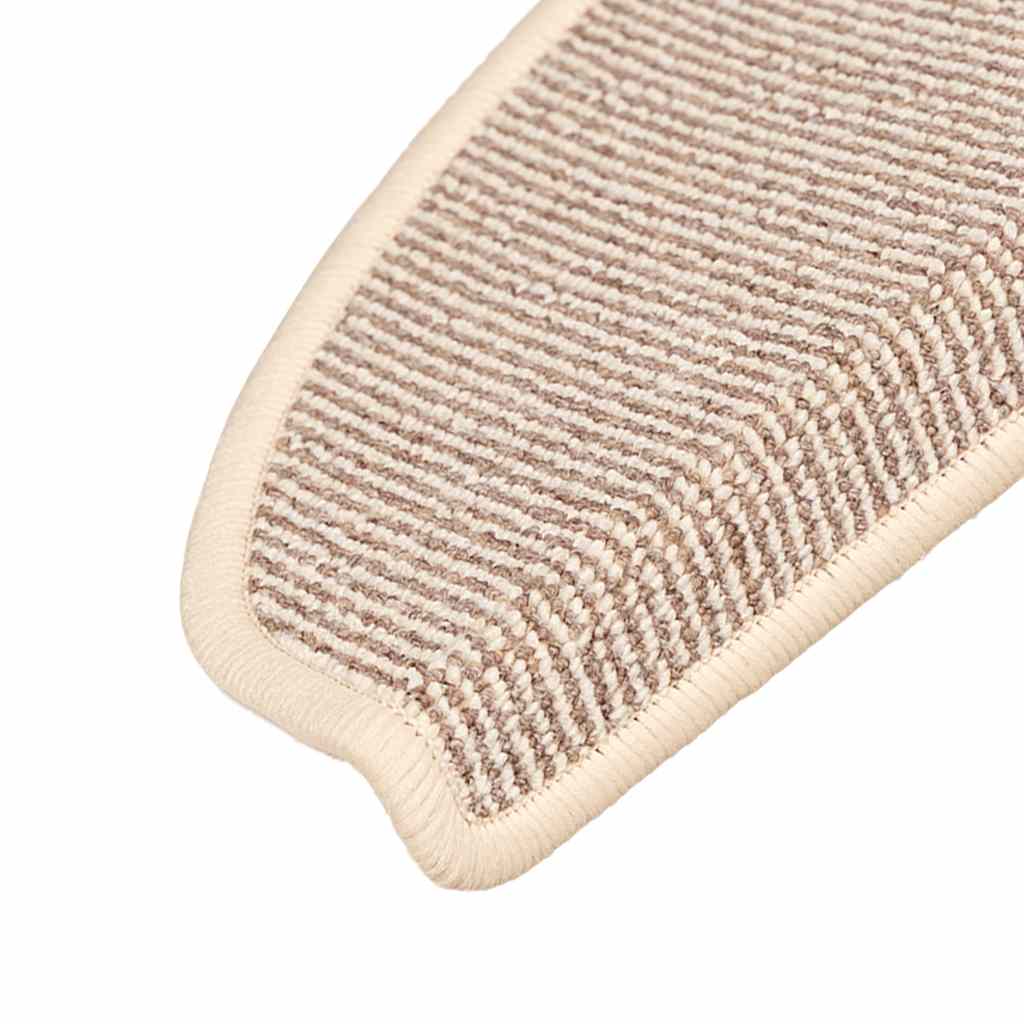 Stufenmatten 15 Stk. 65x21x4 cm Weiß und Braun Halbrund Groß