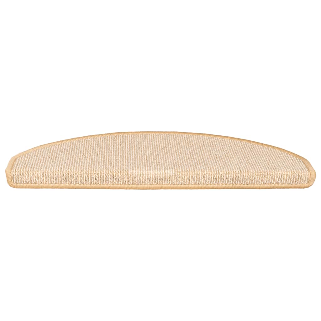 Stufenmatten 15 Stk. 65x21x4 cm Creme Halbrund Groß