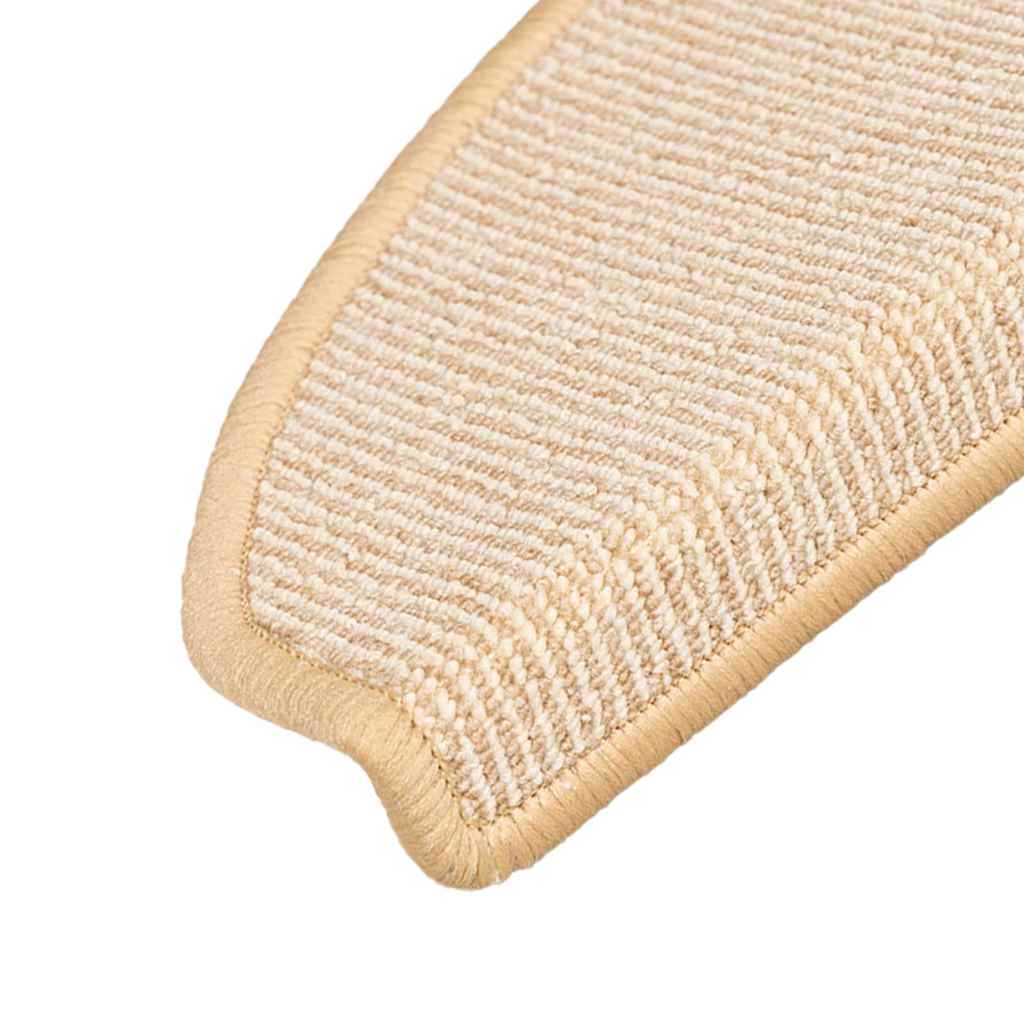 Stufenmatten 15 Stk. 65x21x4 cm Creme Halbrund Groß