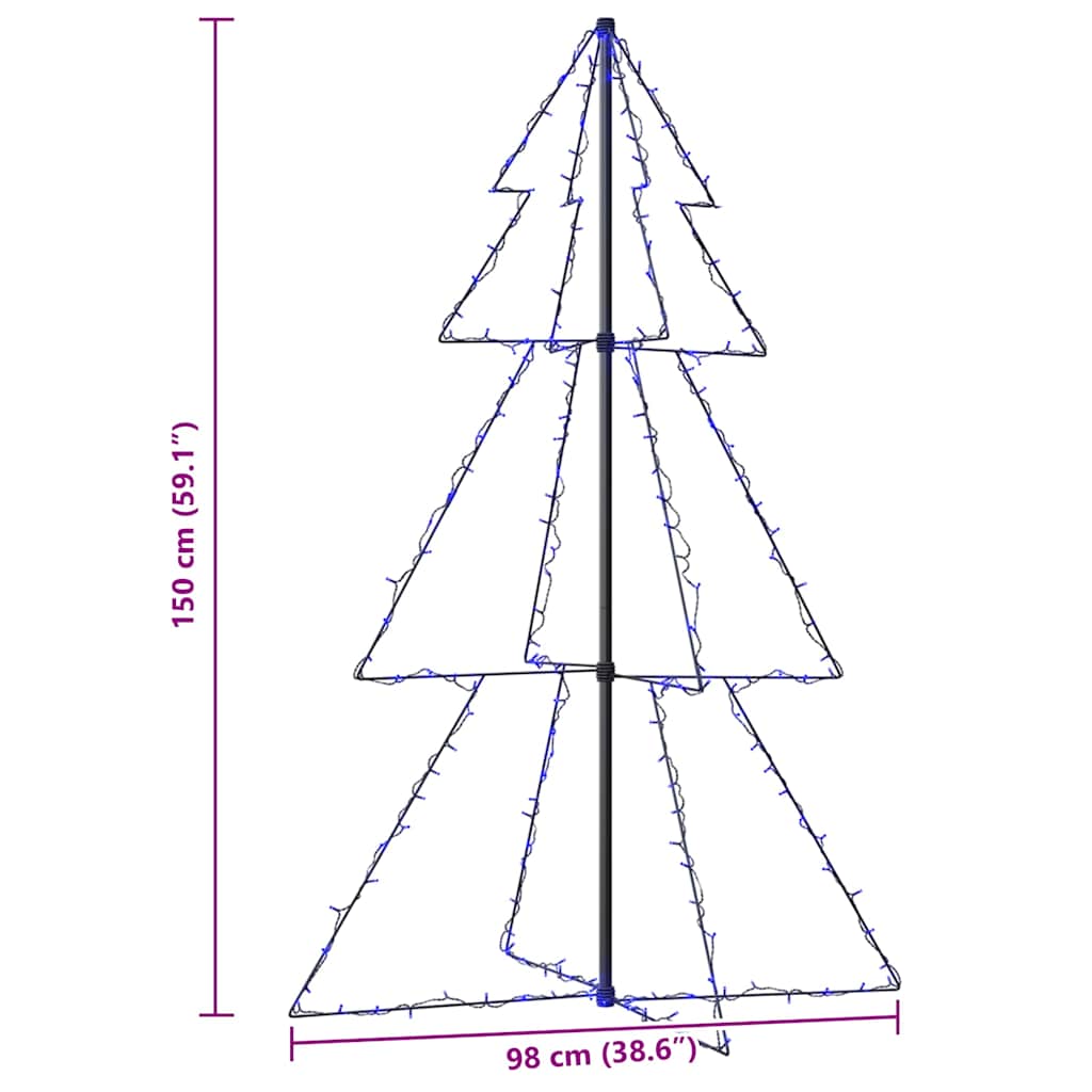 Weihnachtsbaum in Kegelform 200 LEDs Indoor Outdoor 98x150 cm