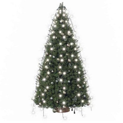 Weihnachtsbaum-Lichternetz mit 180 LEDs Kaltweiß 180 cm