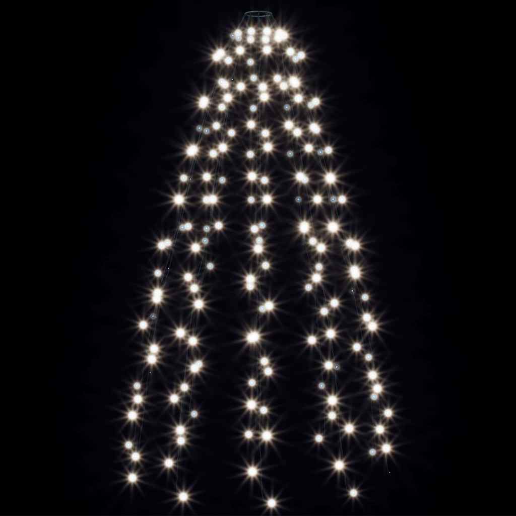 Weihnachtsbaum-Lichternetz mit 180 LEDs Kaltweiß 180 cm