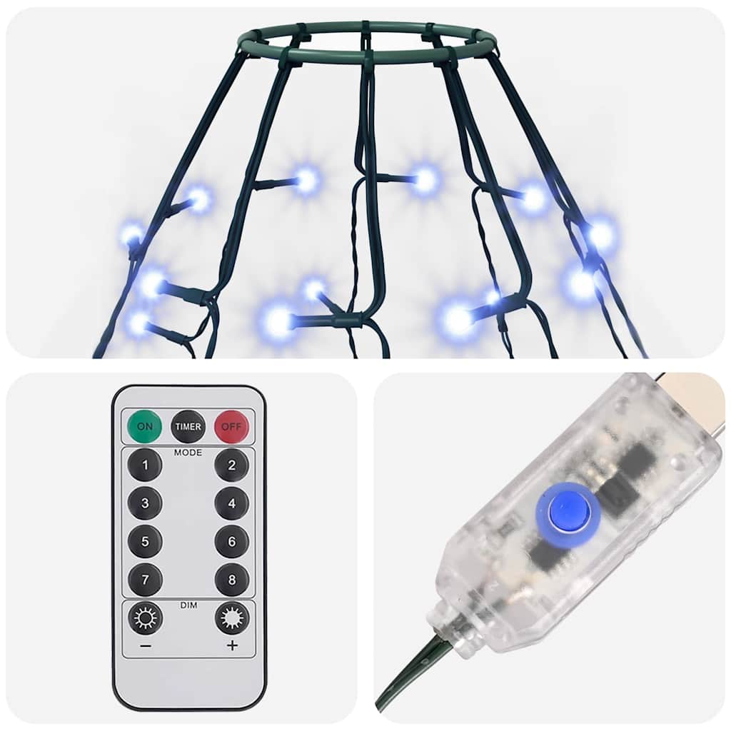 Weihnachtsbaum-Lichternetz mit 180 LEDs Blau 180 cm