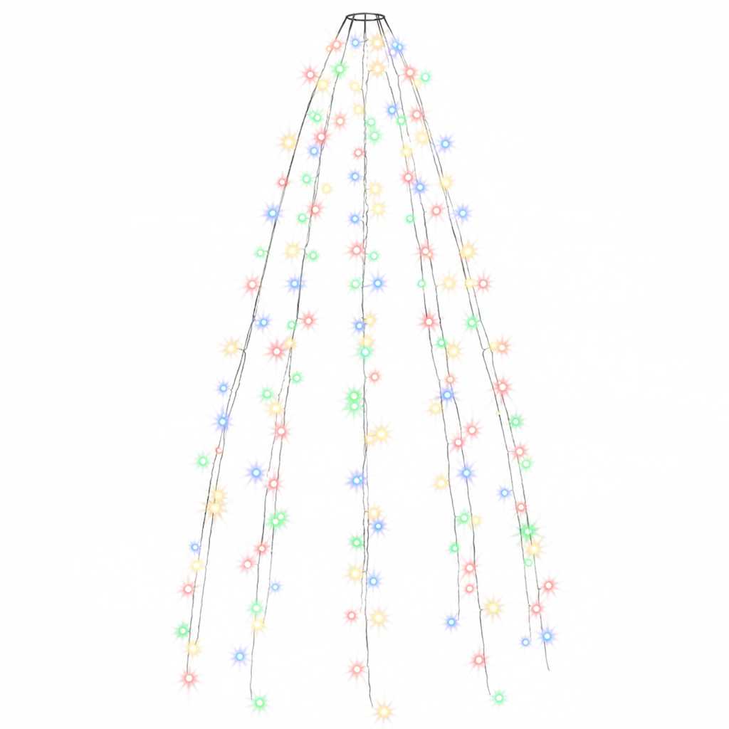 Weihnachtsbaum-Lichternetz mit 180 LEDs Mehrfarbig 180 cm