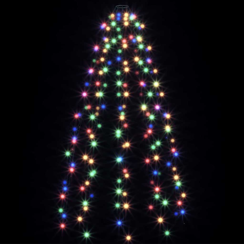 Weihnachtsbaum-Lichternetz mit 180 LEDs Mehrfarbig 180 cm