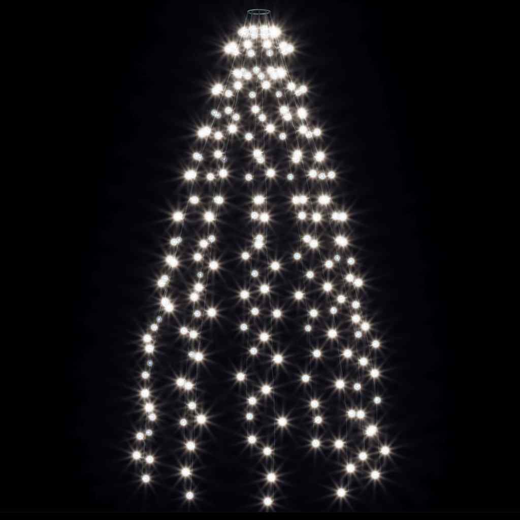 Weihnachtsbaum-Lichternetz mit 210 LEDs Kaltweiß 210 cm