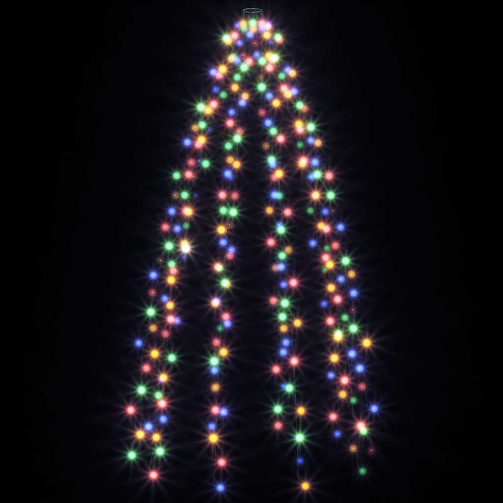 Weihnachtsbaum-Lichternetz mit 250 LEDs Mehrfarbig 250 cm